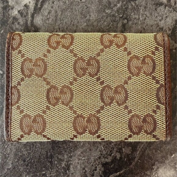 Vintage Gucci GG Canvas and Faux Leather Key Holder Wallet Serial Code Pamphlet - Picture 4 of 17